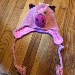 NWT Knit Pig Hat